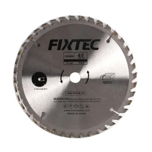 FIXTEC Kružna testera za drvo 185mm 40 zuba