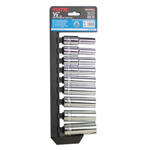 FIXTEC Set gedora dugih 9kom 1/2" 10-22mm