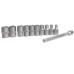 FIXTEC Set gedora sa čegrtaljkom 1/4" 12kom