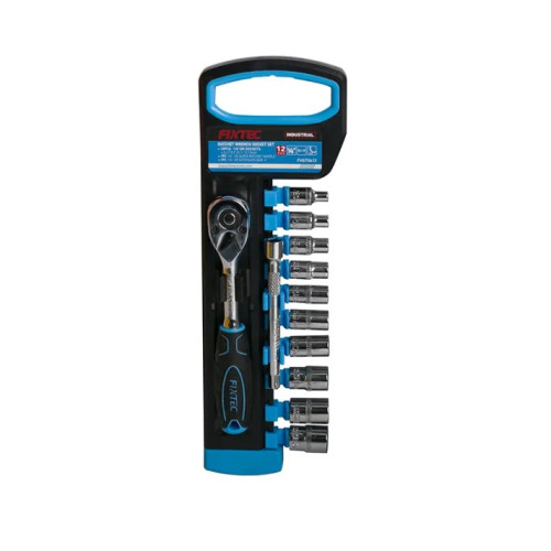FIXTEC Set gedora sa čegrtaljkom 3/8" 12kom