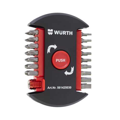 Set umetaka sa magnetnim nosačem 1/4", 33 komada WURTH 