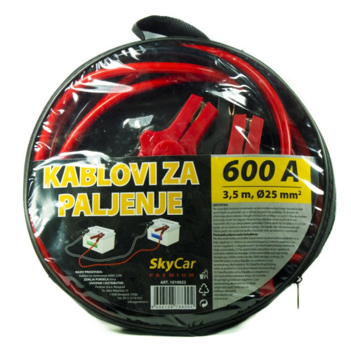 Kablovi za paljenje SkyCar Premium 3.5m 600A fi25mm