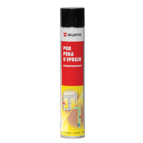 Pur pena u spreju niskoekspandirajuća 750ml WURTH