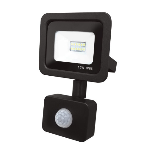 Led Reflektor Lynco 10W Crni sa pokretnim senzorom